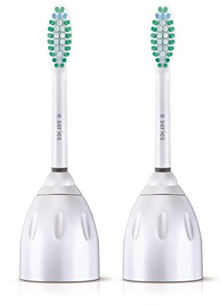Philips Sonicare Genuine E-Series Replacement Toothbrush Heads, 2 Brush Heads, White, HX7022/66