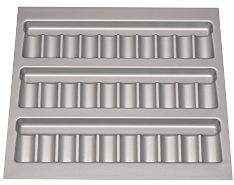ORGA-BOX® Kunststoff Gewürzgläsereinsatz Gewürzdoseneinsatz / 513 x 28 x 473 mm/silbergrau/für Blum 60er Korpusbreite | Gewürzdoseneinsatz für Schubladen mit 60er Korpusbreite