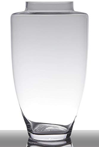 INNA-Glas Floor vase of glass LACEY, conical/round, clear, 18/45cm, Ø 10 / 26cm - Flower vase/Decorative vase