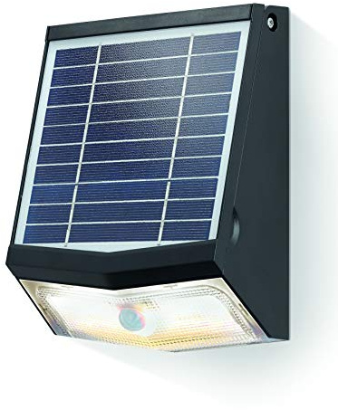 esotec Solar Wandleuchte mit Bewegungsmelder Sign & Safety Light, Solarstrahler Außen 500lm, Außenleuchte Wand, Wegbeleuchtung Garten, warmweiß kaltweiß, 102270