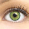 GLAMLENS Lenti a contatto colorate verdi Florence Green - mensili - con porta lenti a contatto - verde naturali in silicone idrogel - 2 pezzi - DIA 14.5 - senza correzione 0.00 diottrie