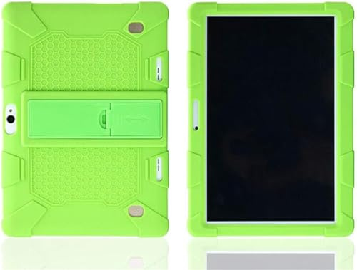 Mighty-eagle Universal Shockproof Silicone Stand Case Cover For 10.1 Inch Android Tablet PC,Heavy Duty Full Body Shockproof Rugged Protective Case (Green)