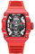 FEICE Armbanduhr Automatik Analog Mechanische Herrenuhr mit Fluorkautschukband Hohl Geschnitztem Design Japanische Automatikwerk Wasserdicht 5 ATM - FM602