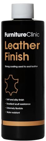 Sellador de piel, 500 ml, acabado brillante, adecuado para sofás de cuero, interiores de coche, bolsos, muebles y más