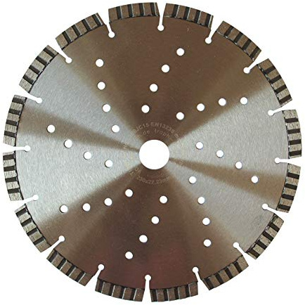 Disco da taglio diamantato Turbo Φ125 Φ180 Φ230 Φ300 Φ350 per granito, calcestruzzo, calcestruzzo acciaio, muratura, pietre di calcare e pietre di pavimentazione - Traph Tool (Φ230 x 22,23 mm)