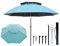GRANDMEI Beach Parasol,7.2 Feet Large Sun Shade Shelter,Portable Windproof Patio Umbrella with Sand Anchor For Garden Outdoor Pool Fishing (Blue 2)