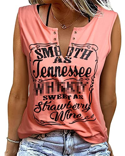 heekpek Top Canotta Donna Estiva Scollo a V Stampa Casual Camicetta Senza Maniche Donna Sexy T Shirt Donna Senza Maniche, Rosa, M