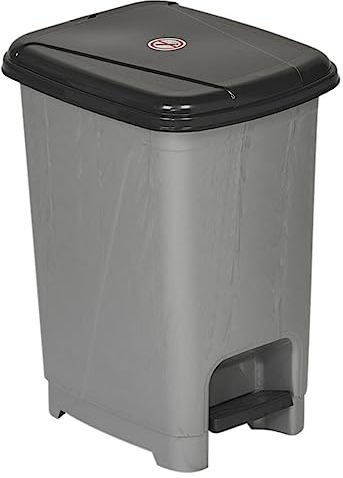 URBNLIVING 8L or 40L Slim Recycling Kitchen Step On Pedal Bin With Inner Insert Liner Pocket and Lid for Home and Office (8L Grey)