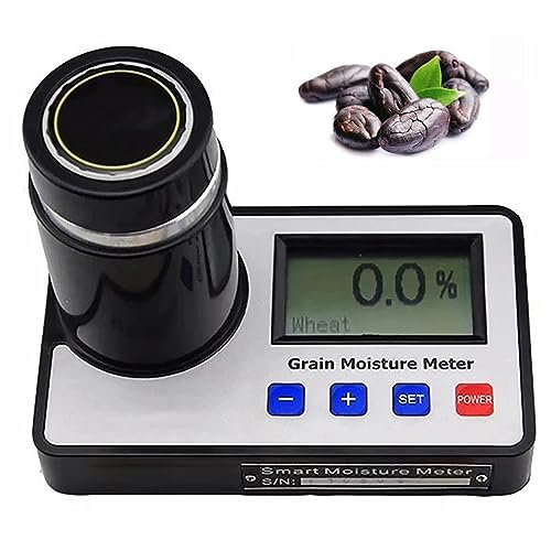 HYQNG Testeur numérique d'humidité des Grains, Mesure de l'humidité des céréales, Compensation Automatique de la température, pour 14 Grains de blé, maïs, café, Cacao, Test d'humidité