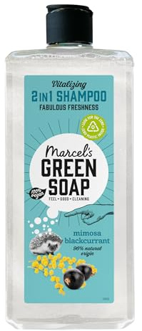 Marcel's Green Soap - 2-in-1 Shampoo Mimose & Schwarze Johannisbeere – Mikroplastikfreie Formel - Vegan - Nachfüllbar - 300 ml