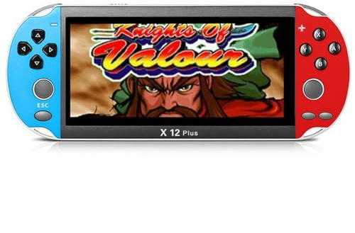 WUYJTIF X12 Plus 7 tum videospelskonsol inbyggd 10 000 spel 16 GB handhållen dubbel joystick spelkontroll spupport AV-utgång TF-kort