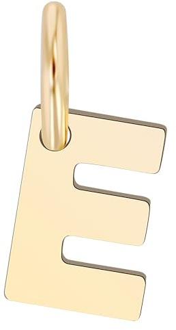 Akzent Golden Initials Unisex-Kettenanhänger Buchstabe 375er 9 Karat Gold 5510073 (E)