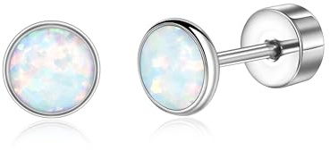Titan Ohrringe Hypoallergen G23 Titan Ohrstecker mit Schraubverschluss | 20G Kleine Titan Ohrstecker für Damen Herren Mädchen, Ohrstecker für Ohrläppchen und Knorpelpiercings