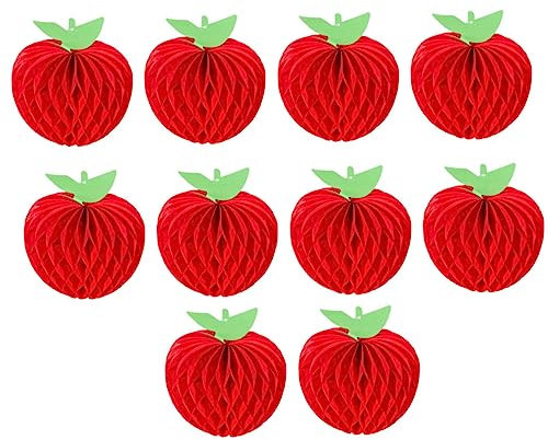 CAXUSD 10er-Pack 20 cm Papier-waben- -Fan- -Set Party-zubehör Einfach Zusammenzubauen Festlicher Wandbehang