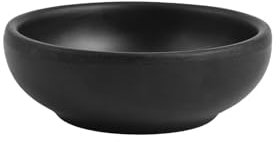 H&H set 6 ciotoline tonde, per degustazione, per finger food, per presentazione, in melamina, effetto ardesia, nero, 7,5xh2,6 cm