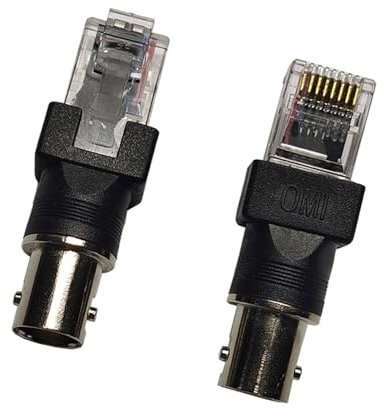 divuukyi BNC femmina a RJ45 maschio convertitori adattatore per tester di linea coassiali cilindri coassiali accoppiatori connettori