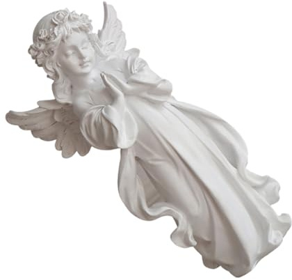 Garneck 1stück Angel Mädchen Statue Skulptur Handgefertigte Tischdekoration Weiß Für Zuhause Garten Elegante Engel Figur Mit Feiner Verarbeitung Und Einzigartigem Design
