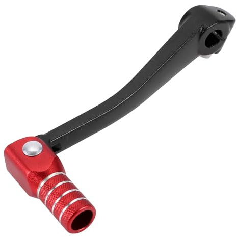 INFINAUTO Palanca De Cambio Plegable Para Moto Para Bosuer 125 Pedal De Aleación De Aluminio Brazo De Cambio Negro Rojo Con Anillo En Tono Plateado