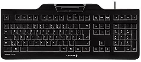 Teclado - USB, diseño español, Lector de Tarjetas Inteligente (DNI), Color Negro