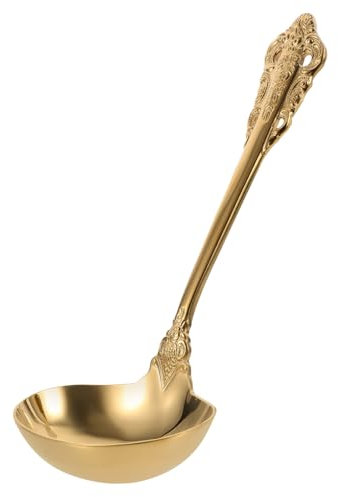 CONGARTENO Cucharón Para Sopa Grande Inoxidable Cucharones Dorados Utensilio De Cocina