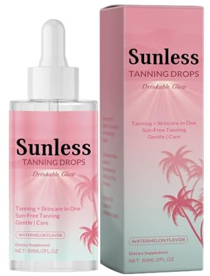 Gouttes Auto-Bronzantes Visage | Soin Hydratant & Auto-Bronzant pour le Visage | Effet Hâlé Progressif, Soin Hydratant Sans Soleil 60ml, Résultat Naturel Lumineux