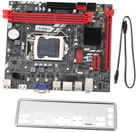 FUNNETOYU Scheda Madre Per Computer Dual Atx Porte Usb e Dissipazione Del Calore Efficiente Compatibile Processori