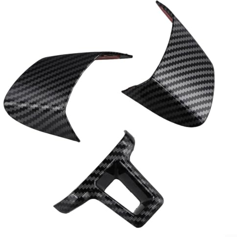 HavenDomicile 3 Stück Carbon Stil Lenkradabdeckung Verkleidung Verkleidung für Golf 6 für Bora für Touran Innendekoration