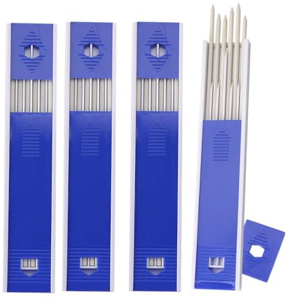 Bortivier 24 Recambios de Mina de LáPiz de Carpintero de 2,8 Mm, Color, Repuesto de Recambio de LáPices de Carpintero MecáNicos SóLidos