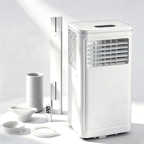 YODOLLA Mobile Klimaanlage 9000 BTU, 4-in-1 Klimagerät mit WiFi & Bluetooth, Kühlen, Entfeuchten, Ventilator, 17–30°C einstellbar, 24h Timer, für 10–20㎡ Zimmer/Büro, Energieklasse A