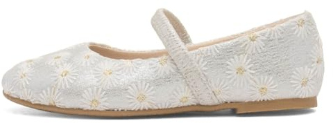 Lilley Sparkle Girls White Daisy Ballerina Shoe