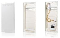 F-TRONIC Communication Verteiler UP Jumbo K, HW – Plaque de Montage, 4 rangées, Blanc, JUMBO48K