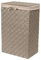 Compactor Tex Cesto Portabiancheria Quadrato con Coperchio, Talpa, Tessuto con Struttura in Metallo, Fodera in Lino Rimovibile, 38 x 25 x 60H cm, RAN6895