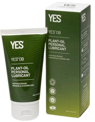 YES® OB Gleitgel auf Pflanzenölbasis | Bio-zerifiziert | Natürliche Alternative zu Silikon-Gleitgelen | Intim-Gleitgel & Massageöl (80ml)