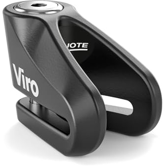 Viro | New Hardened, Bloccadisco Moto e Scooter Monolitico con Diametro Asta 6 mm, in Acciaio Cementato, Chiusura a Scatto