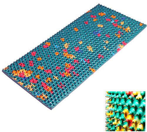 Massagematte rechteckig 6,2 mm, Applikator Lyapko Quadro, Ляпко,118x470 mm, Akupunktur, elastisch