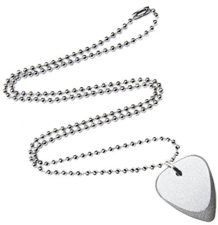 Fusion Tones FUS-SIAN-NK Necklace Guitar Plektrum Plektron Pick, Silber