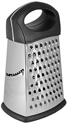 New Heavy Duty 4 Way Box Hand Non-Slip Handle Kitchen Utensil Grater Stainless Steel Multi-Purpose Kitchen Slicer Cutter Sharp Vegetable, Cheese Tools 8 Inches