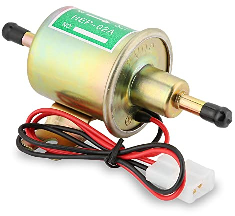 KIMISS 70L / Stunde Niederdruck-Elektrokraftstoffpumpe 12V Universal Inline Benzinpumpe Installationssatz HEP-02A