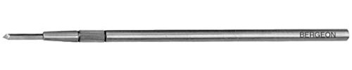 BERGEON 2930 Handdrehstichel WIDIA, 2,0 mm, Hartmetall, quadratisch, mit Metallheft und Schutzkappe, Plastikhülse, Spezialwerkzeug für Uhrmacher