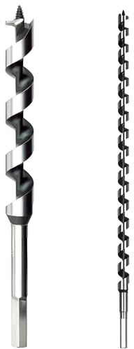 Schlangenbohrer, Holzbohrer, Holzspiralbohrer, Bohrer Typ Lewis, langer Balkenbohrer, Spiralbohrer (12 x 320 mm)