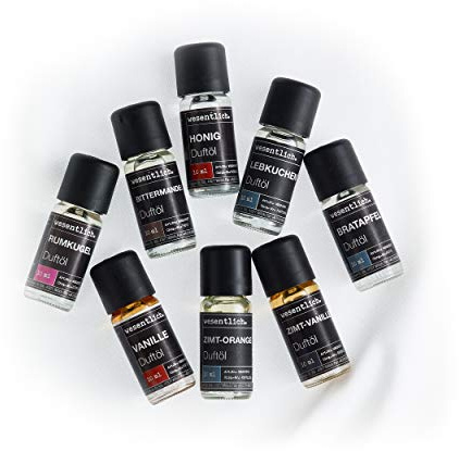 winterlich - ein Set aus acht ausgewählten Duftölen von wesentlich. - für Duftlampe und Diffuser 8x10ml