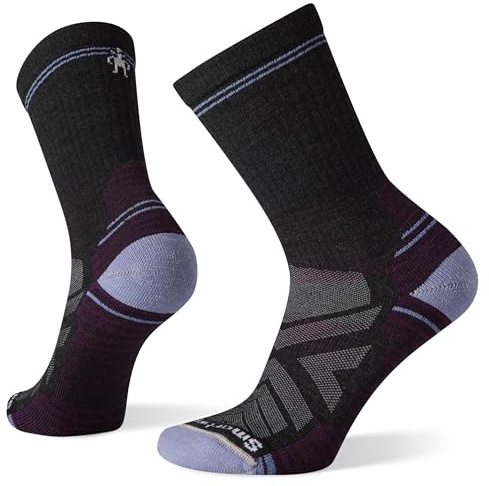 SmartWool Women's Hike Light Cushion Crew Socks, Charcoal, Medium