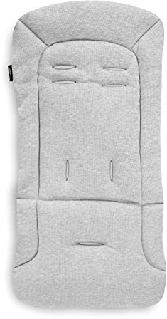 hauck Universal Sitzauflage für Buggys Kinderwagen & Fahrradanhängern aus Atmungsaktiver, Weicher Baumwolle, Einfache Befestigung, für Sommer & Winter (Pushchair Seat Liner, Light Grey)