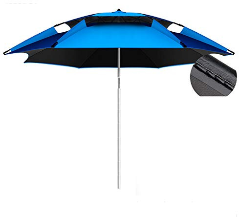 CHEMYO Großer Strandschirm, tragbar, Gartenschirm für Reisen, Sport, Picknick, Terrasse, Angeln, UV-Schutz und windfester, um 360 ° drehbarer Sonnenschutz, grün, 2/2,2/2,4/2,6 m