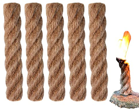 Kindling Cords, Wax Infused Fire Ropes for Campfire, Windproof Wax Infused Cords, Camping Cooking Kindling Tinder for Bonfires, Fire Pit, Stoves Zorq