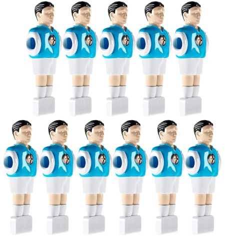 Sportime Kickerfigur Stürmer | Klassisches Design für 16 mm Stangen | Handbemalt | Für Tischkicker | Einfache Montage mit Schrauben | Kompatibel mit Standard Kickertischen | Rot