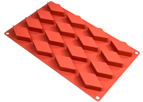 URFEDA Silicone Chocolate Mould, 3D Diamond Silicone Mould Fondant Cake Mould Decoration Scented Candle Soap Plaster Mould Silicone Diamond Cake Moulds DIY Baking Craft for Cakes Sweets Praline