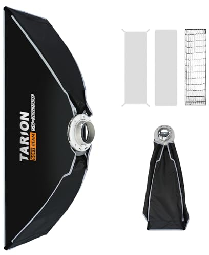 TARION Vikbar softbox med bowens-fäste: 30 x 120 cm snabbutlösande fotografi softboxar med glitter remsa fyrkantig mjuk låda rembox för studio fotografi video blixt ljus SOFTBEAM(SQ-30120F)