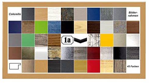 Multicolore Bilderrahmen Posterrahmen Puzzlerahmen 30x90 cm Farbe Gold Schlicht 90x30 cm mit weisser Rückwand und Antireflex Acrylglas