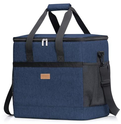 Lifewit Borsa Frigo 40L, Borse Termica Morbida per Surgelati, Grande Borsetta Termiche Porta Pranzo per Uomini e Donne, Cooler Bag per Mare, Spiaggia, Viaggio, Campeggio, Barbecue, Blu Scuro